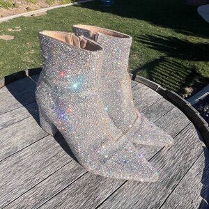 Betsey Johnson Kyla Rhinestone Boots - Size 7